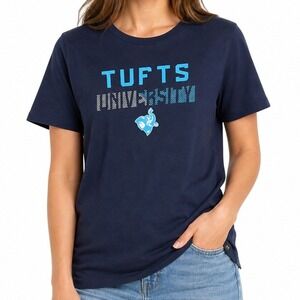Under Armour Tufts University M Navy Blue HeatGear Graphic Tee Massachusetts